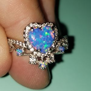 Purple Fire Opal Ring
